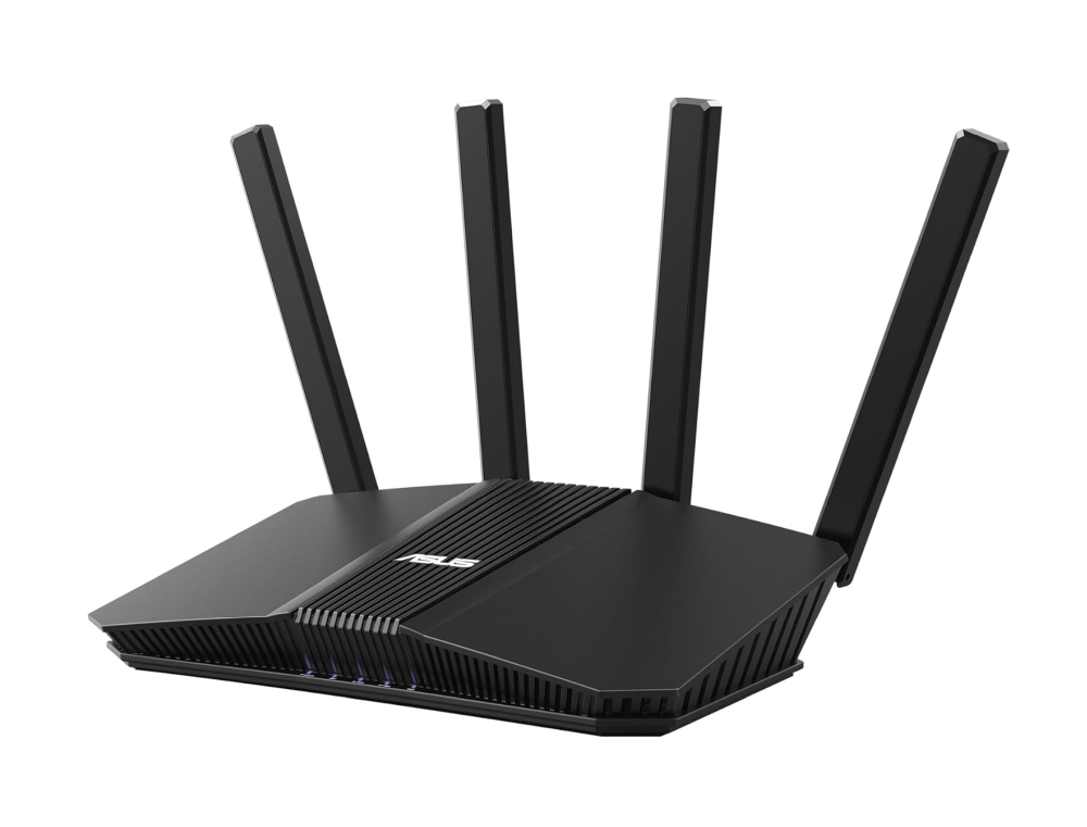 Asus Wireless Router, RT-BE55, BE3600, WiFi 7 AiMesh Extendable Router, 4K-QAM, MLO, 2.5G WAN port, Four 1G ports, Commercial-Grade Network Security, Parental Control, IoT network, Kid’s network, VPN network, Black