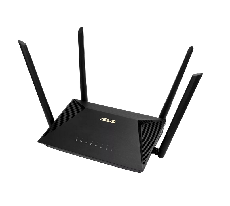 Asus Wireless Router,RT-AX1800U, AX1800, Dual-Band, Dual-Core 880MHz CPU, 128MB/256MB, Gigabit, AiProtection Classic, Traditional QoS, VPN server/client, IPTV, OFDMA, MU-MIMO, Beamforming, AiMesh,Black