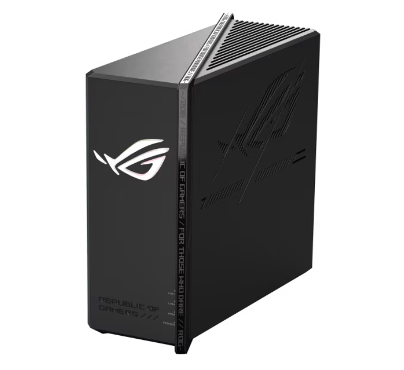 Asus Gaming Wireless Router ROG Strix GS-BE18000, Tri-Band, 320MHz bandwidth & 4096-QAM, Quad-Core 2.6GHz CPU, 256MB/2GB Flash/RAM, 8 x 2.5G port, AiProtection Pro, open NAT, VPN Fusion, 8 x SSIDs, IPTV, MU-MIMO, Beamforming, RGB, AiMesh
