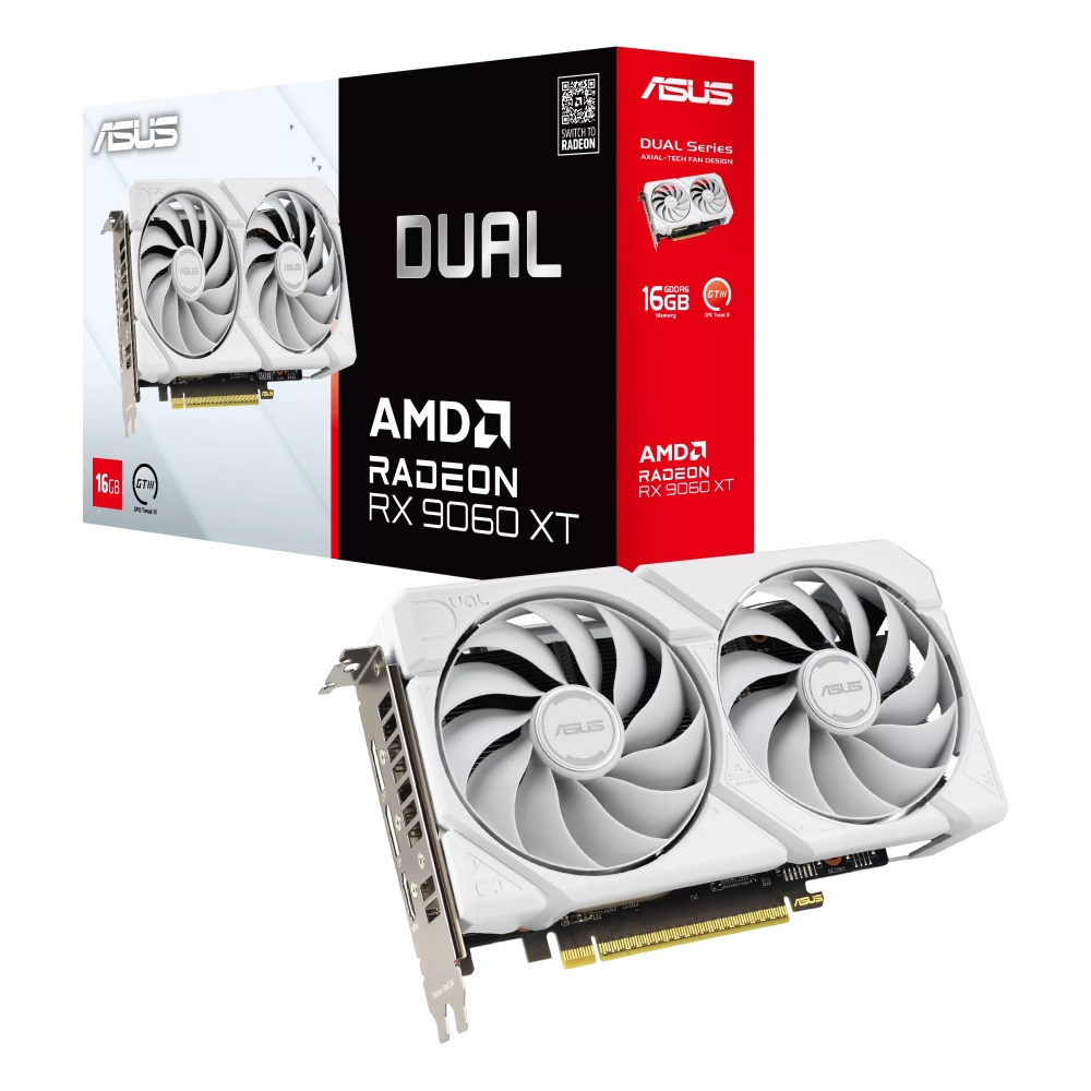 Asus Dual RX 9060XT 16GB GDDR6 White