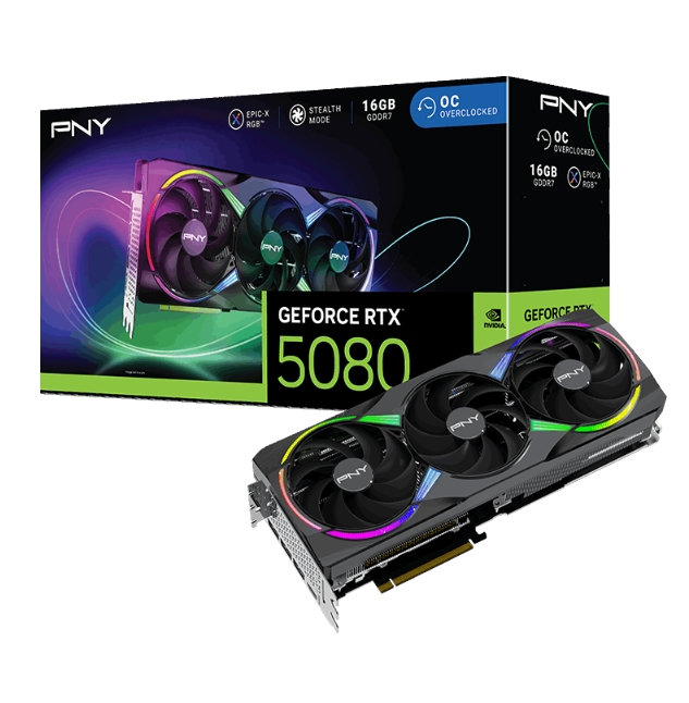 PNY GeForce RTX 5080 16GB ARGB Triple Fan OC