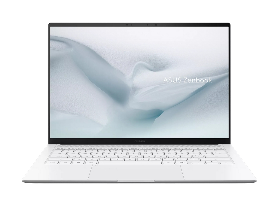 Asus Zenbook S UX5406AA-SU300XNA, Intel Ultra 9 386H 2.1 GHz (18MB Cache, up to 4.9 GHz,,14.0 OLED WQXGA+(WQ+) 2880*1800 500nits(HDR 1100nits) Glare , 120Hz, Glare , 32GB LPDDR5X on BD,1TB SSD, Backlit Kbd, Windows 11 Pro,Scandinavian White