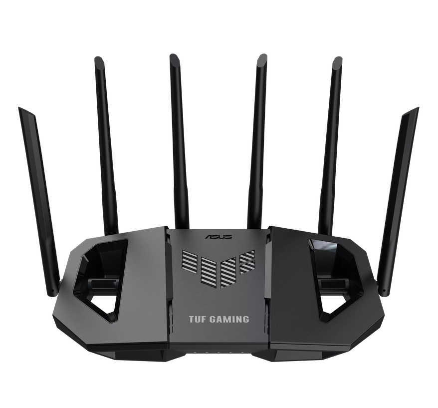 AsusTUF Gaming, BE6500 Dual Band WiFi 7 Router, 4K-QAM, Multi-Link Operation (MLO), Quad 2.5GbE port, Mobile Game Mode, Gear Accelerator, Gaming Port, Open NAT, Smart Home Master, Subscription-Free Security,  AiMesh support, 4G/5G Auto Mobile Tethering
