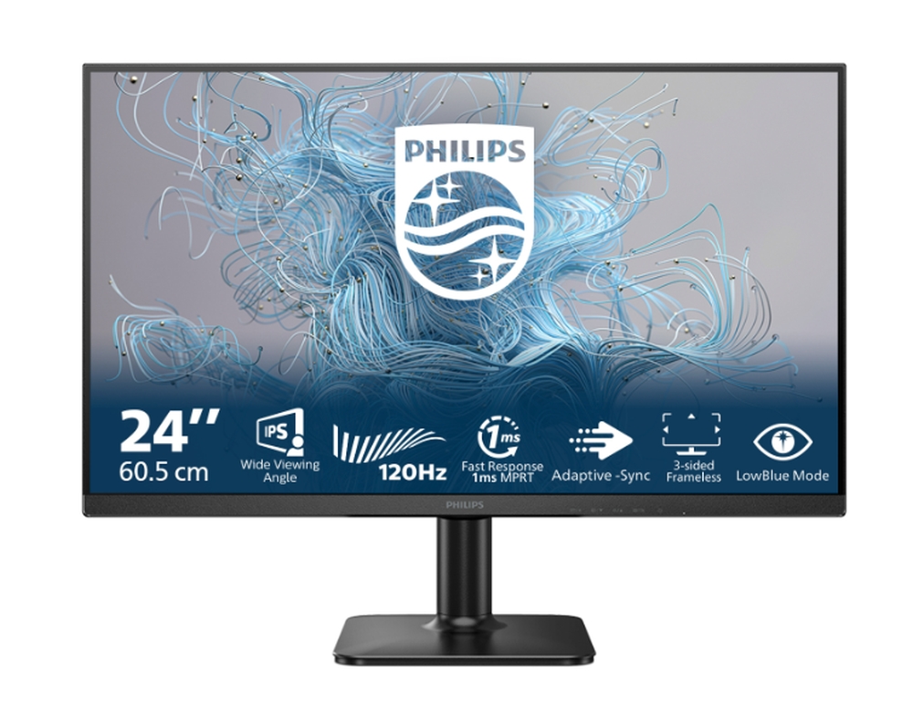 Philips 24E2N1110, 23.8" IPS WLED, 1920x1080@120Hz, 4ms GtG, 1ms MPRT, 300cd m/2, 1500:1, Mega Infinity DCR, Adaptive Sync, FlickerFree, LowBlue Mode, Tilt, D-SUB, HDMI