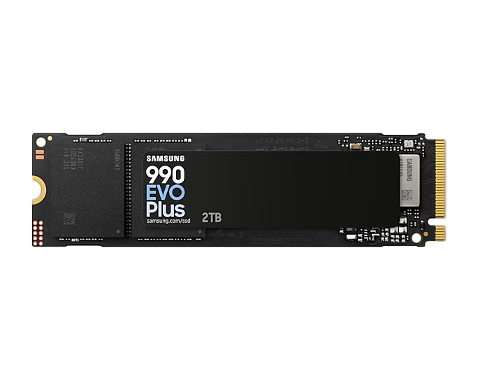 Samsung SSD 990 EVO Plus 2TB PCIe 4.0 NVMe 2.0 M.2 V-NAND 3-bit MLC, 256-bit Encryption, Read 7150 MB/s Write 6300 MB/s