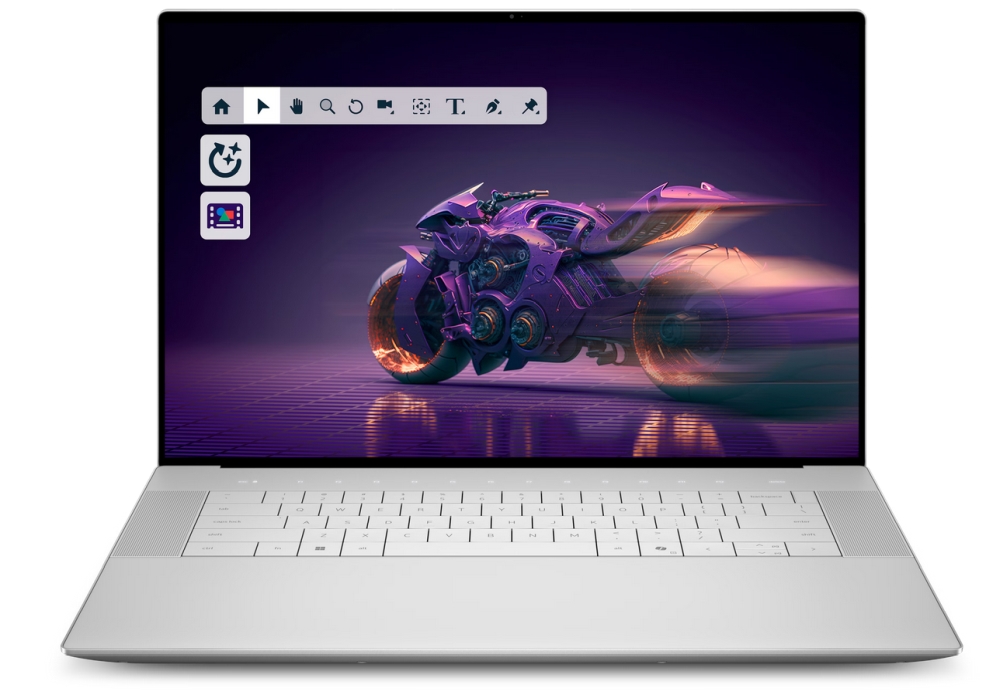 Dell 16 Premium DA16250, Intel Core Ultra 9 285H (16 Cores, up to 5.4GHz Turbo), 16.3", Touch 4K OLED, 400 nit, 48-120Hz, 32GB, LPDDR5X, 7467MT/s, integrated, 1TB M.2 SSD, NVIDIA RTX  5060, 8GB GDDR7, FHD IR Cam and Mic, Wi-Fi 7, FPR, Backlit Kb, Win11 P