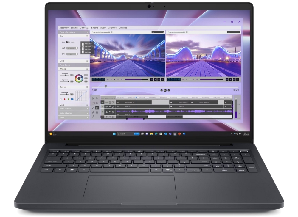Dell Pro Max 16 MC16250, Intel Ultra 7 265H, vPro (13TOPS NPU, 16 cores, up to 5.30 GHz), 16", FHD+ (1920x1200), 300nits, 32GB: 2x16GB, DDR5, 5600 MT/s, 1TB SSD, NVIDIA RTX PRO 1000 8GB GDDR7, FHD + IR Cam and Mic, Wi-Fi 7, FPR, Backlit Kb, Win11 Pro