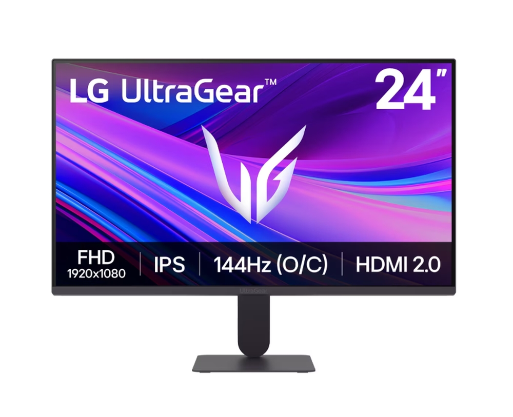 LG 24G411A-B, UltraGear 23.8" IPS, AG, 1ms MBR, 144Hz, 5ms GtG, 1500:1, 250cd/m2, Full HD 1920x1080, sRGB 99%, HDR10, NVIDIA G-SYNC, AMD FreeSync, HDMI, DisplayPort, LG Switch, Headphone Out, VRR, Reader mode Tilt, Black